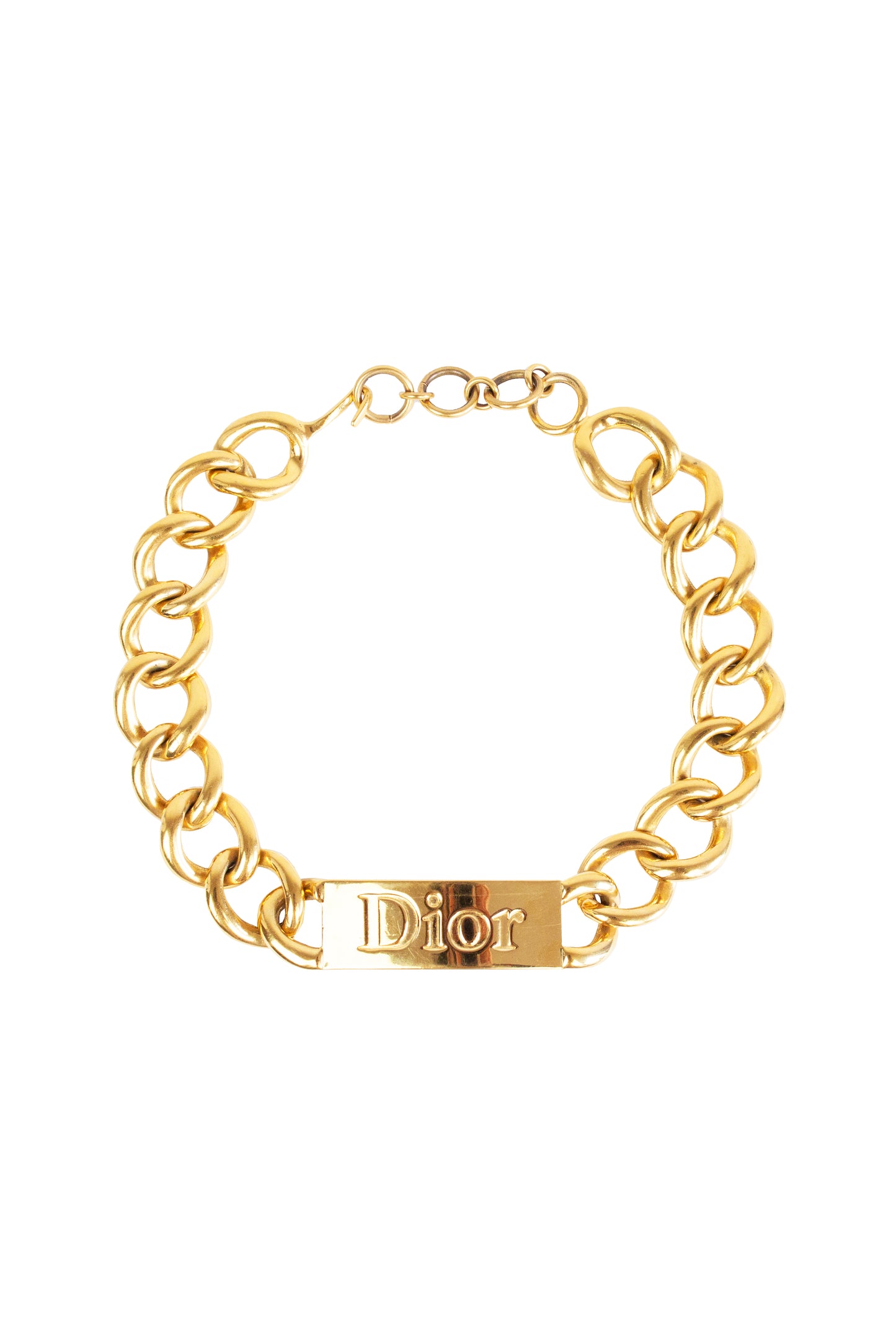 Chain Logo Necklace Bracelet Set