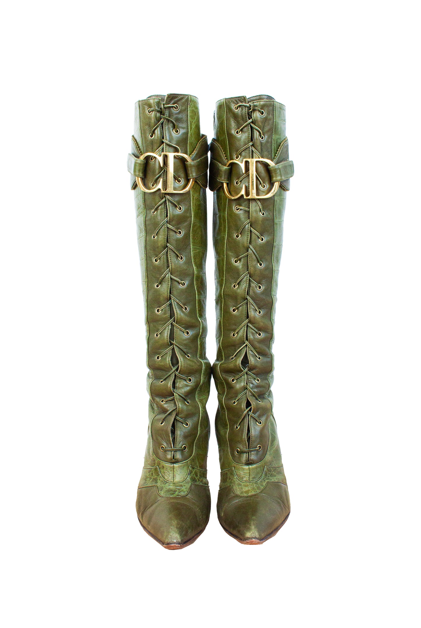 Ostrich Croc CD Logo Boots