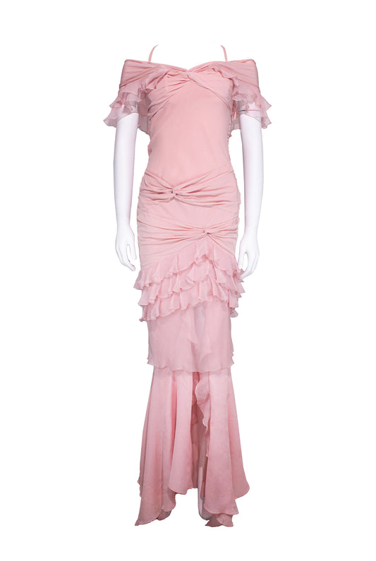 Pink Silk Dress and Skirt Set SS2004