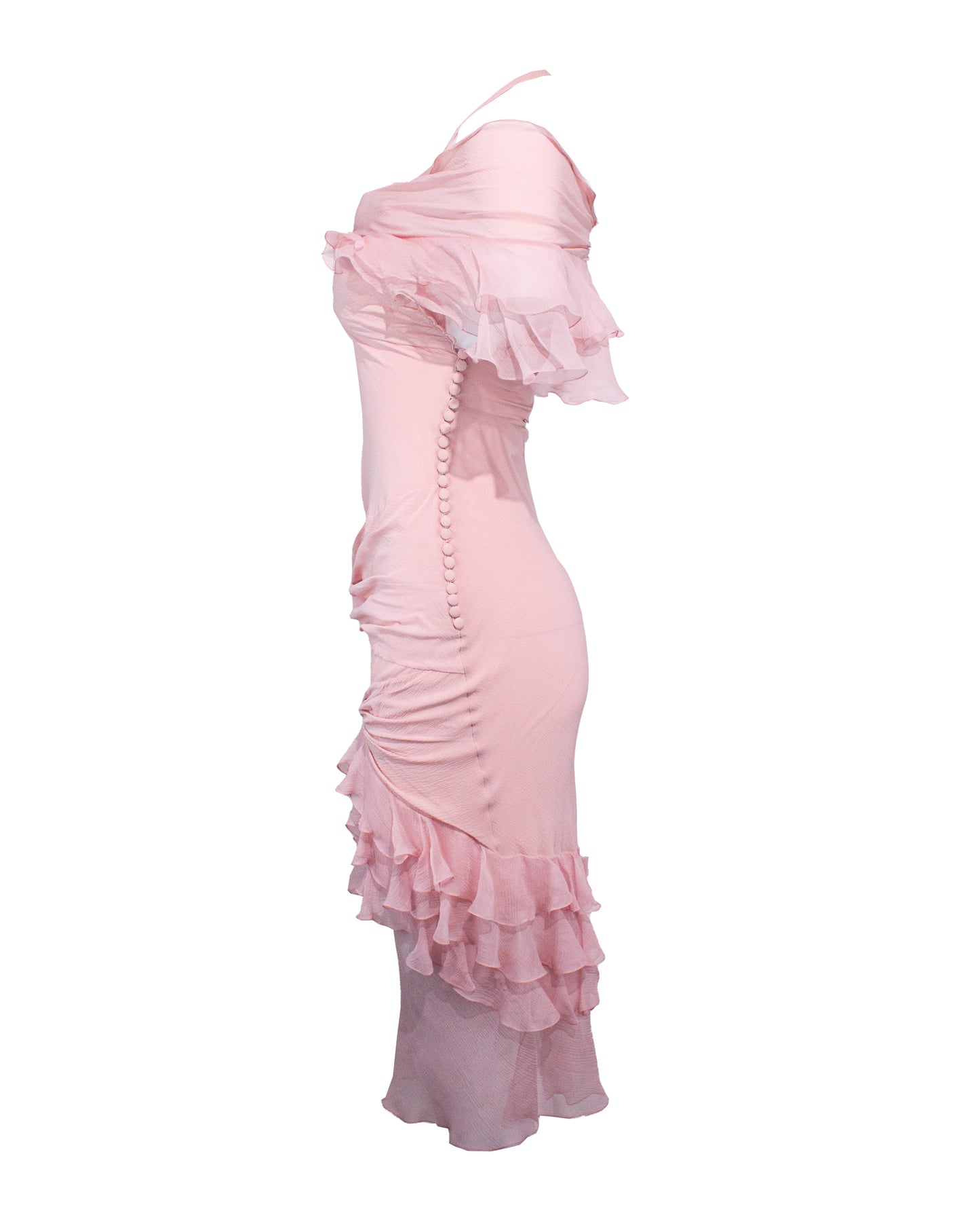 Pink Silk Dress and Skirt Set SS2004