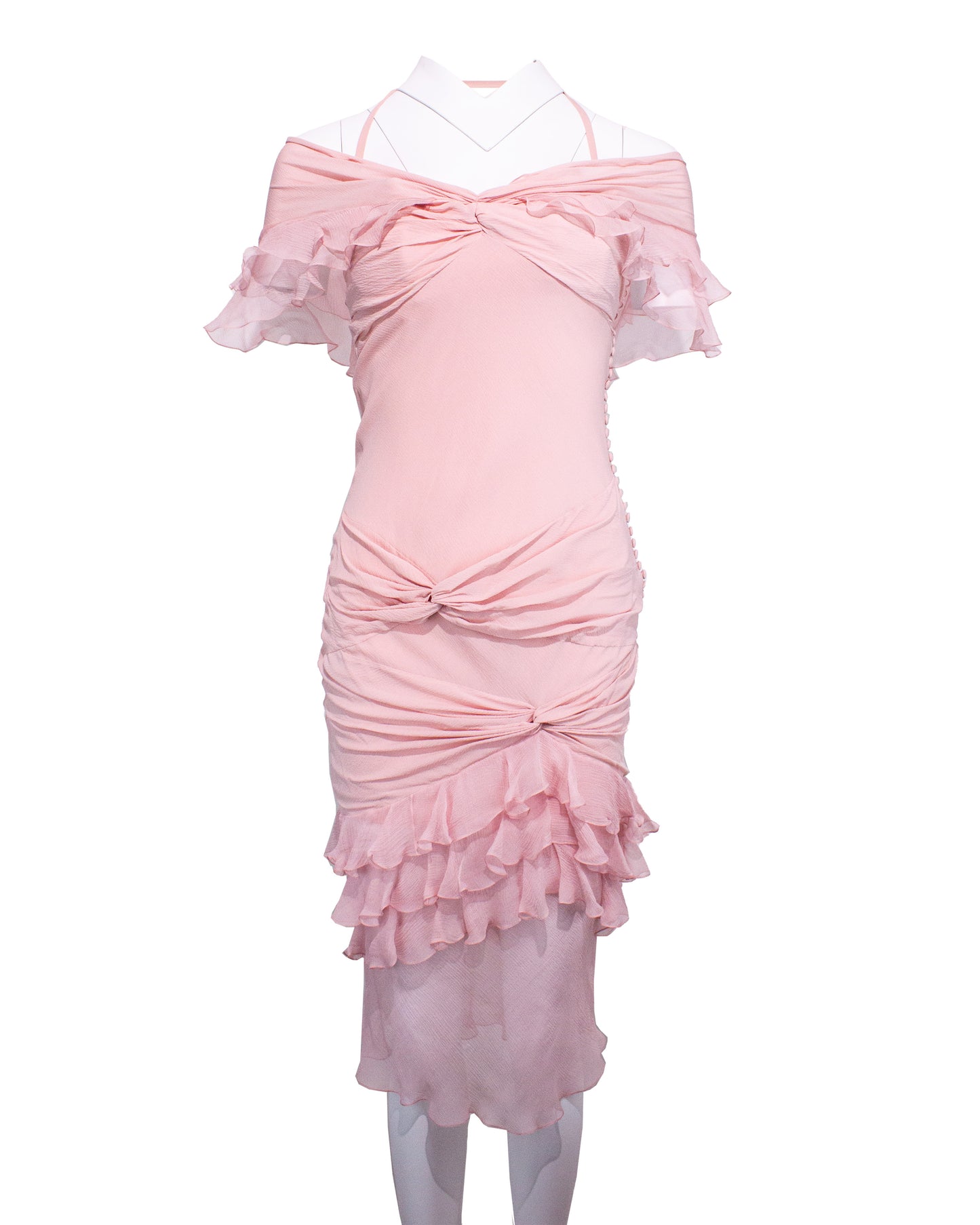 Pink Silk Dress and Skirt Set SS2004