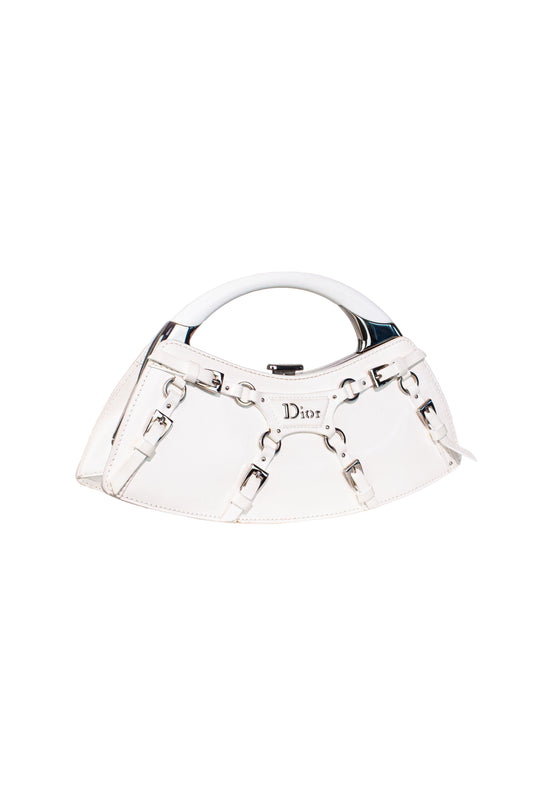 White Mini Bondage Hand Bag