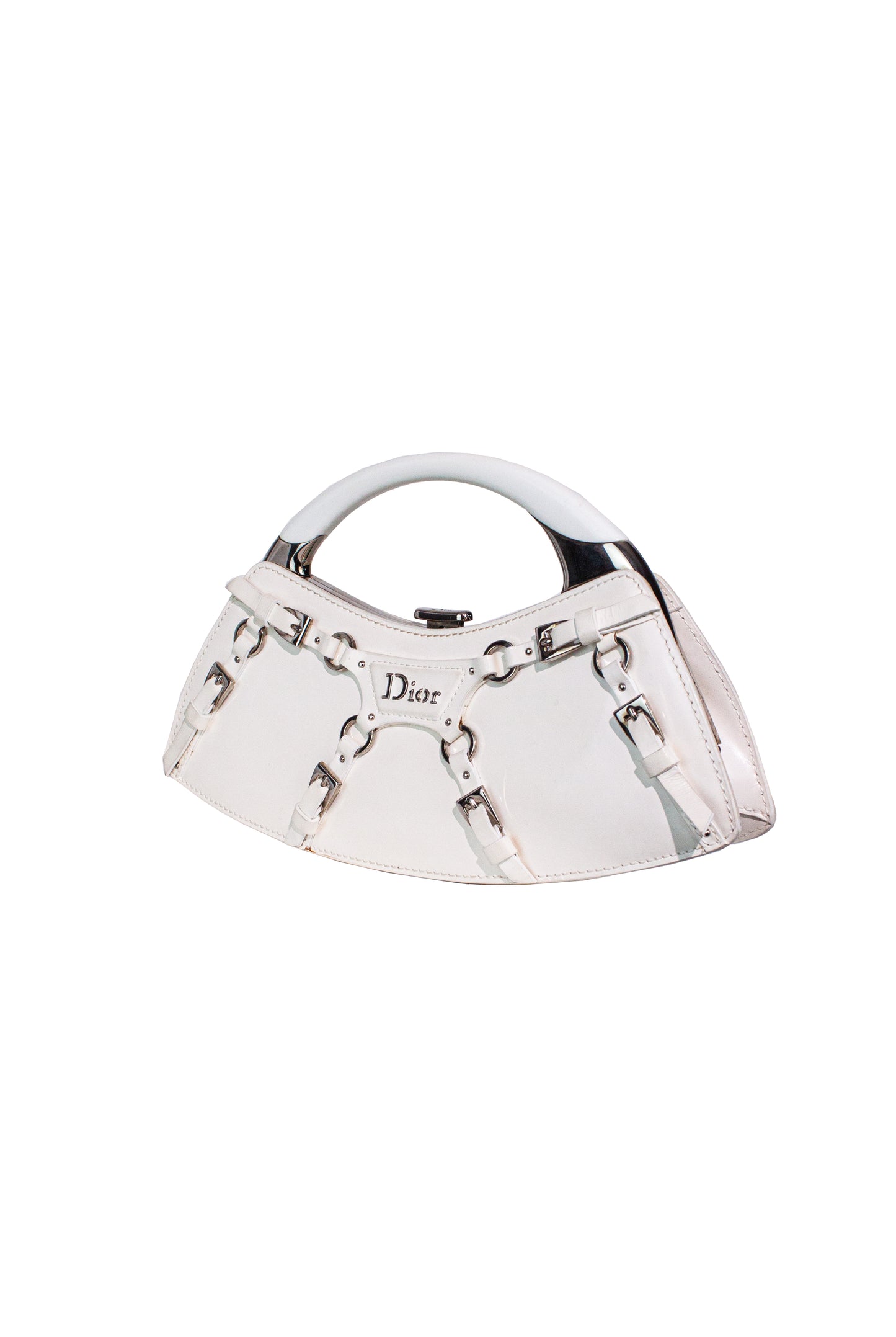 White Mini Bondage Hand Bag