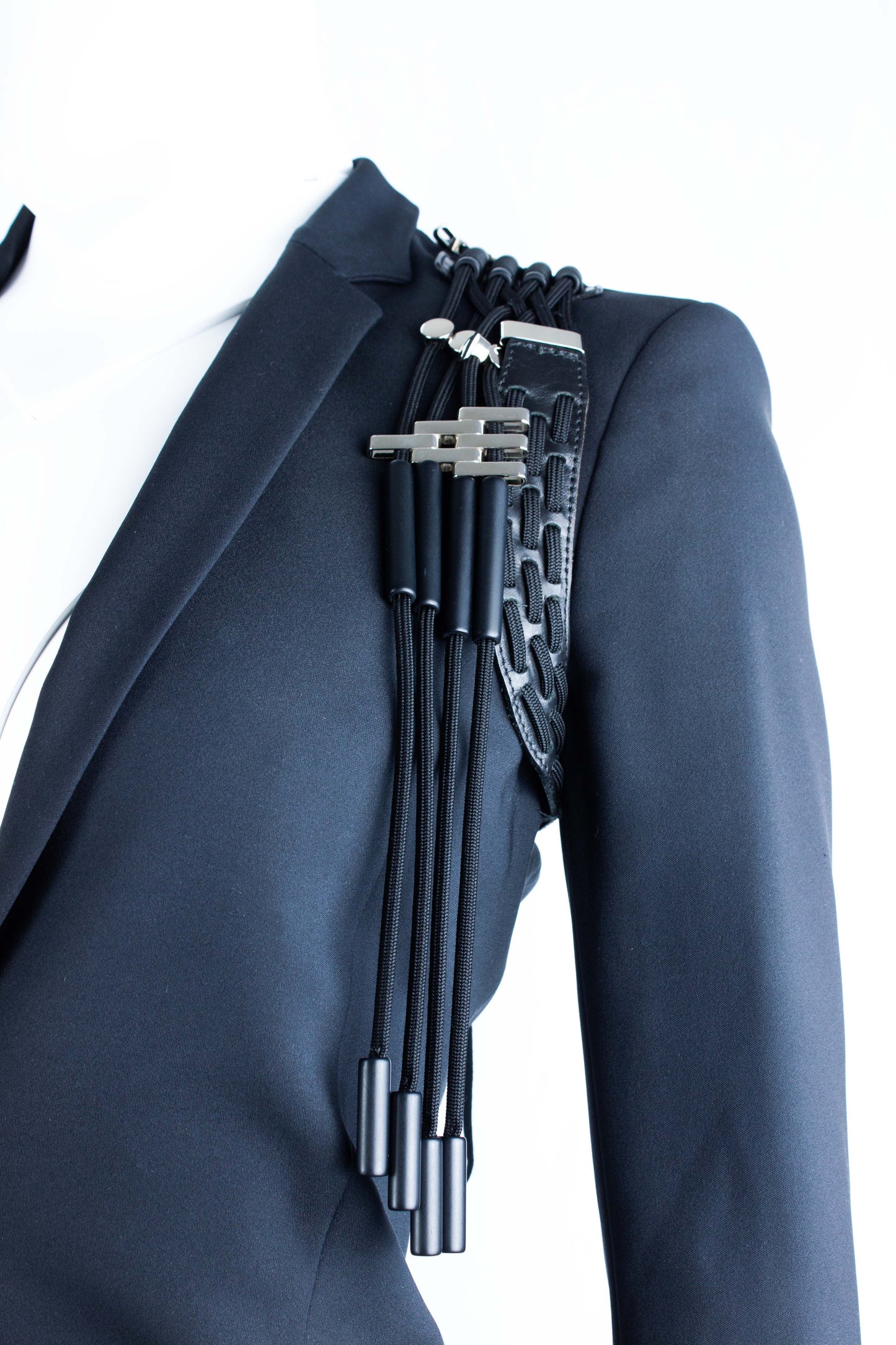 Bondage Lace Up Silk Blazer and Trouser Set SS2010