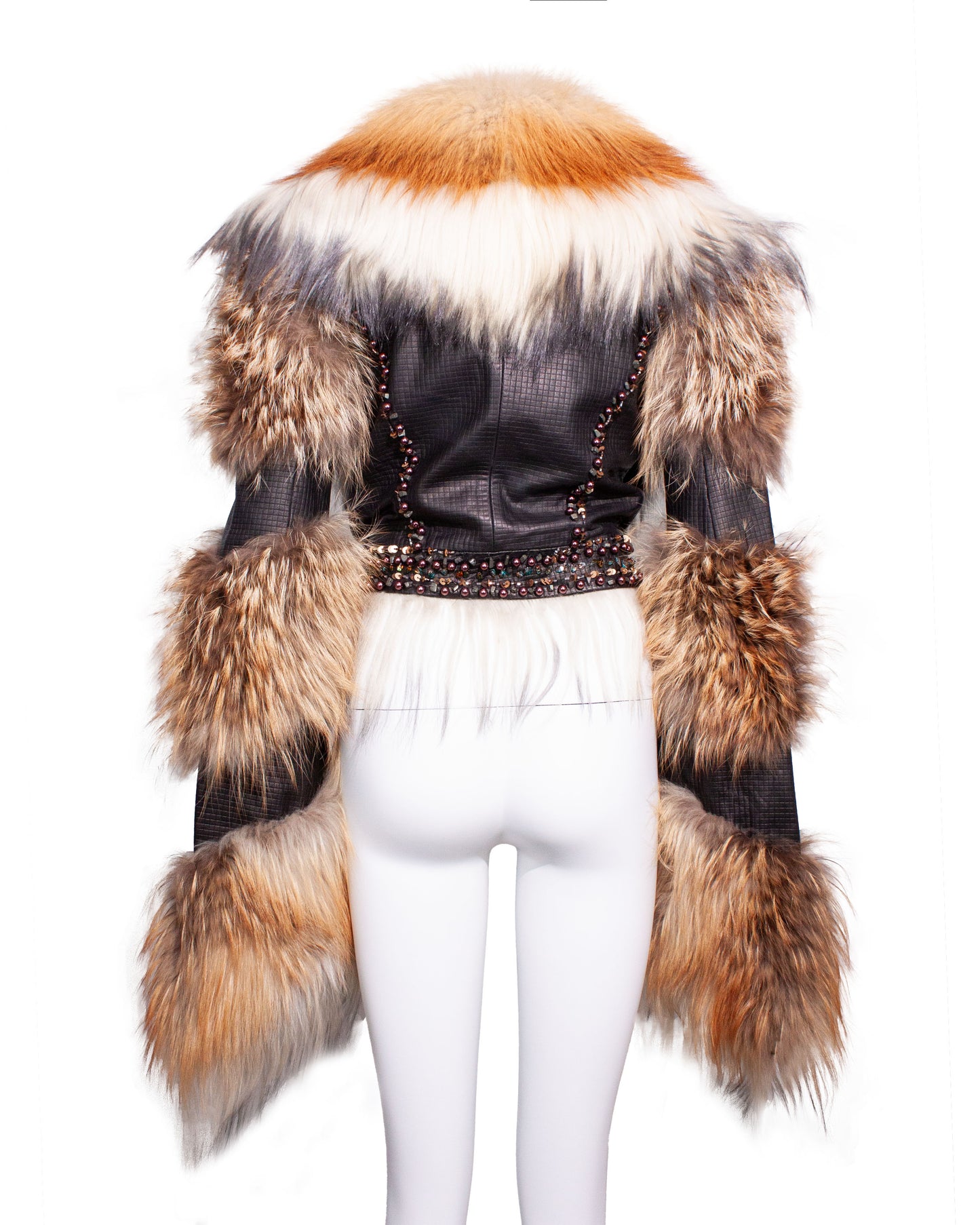 Vintage Fox Fur Crop Jacket