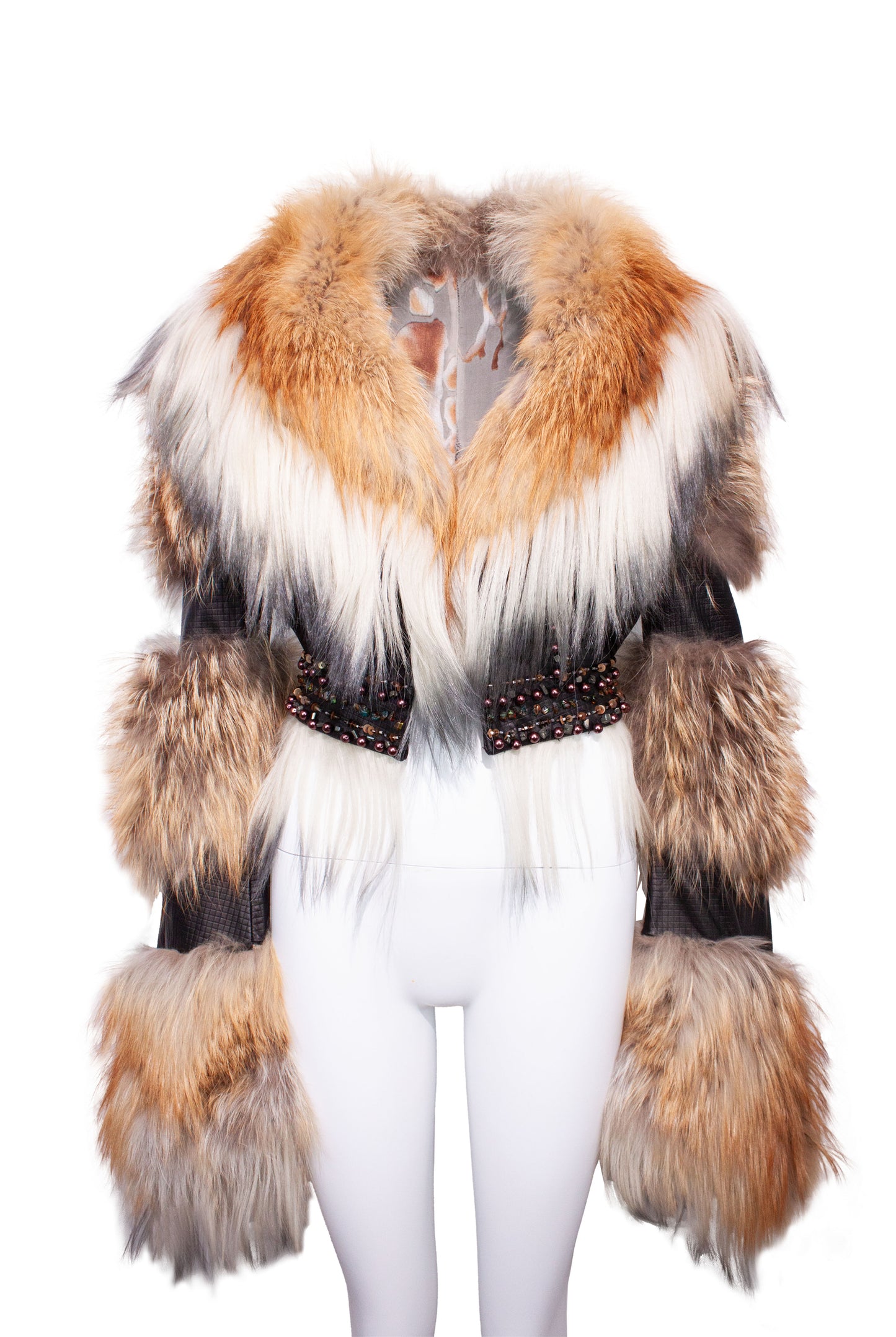 Vintage Fox Fur Crop Jacket