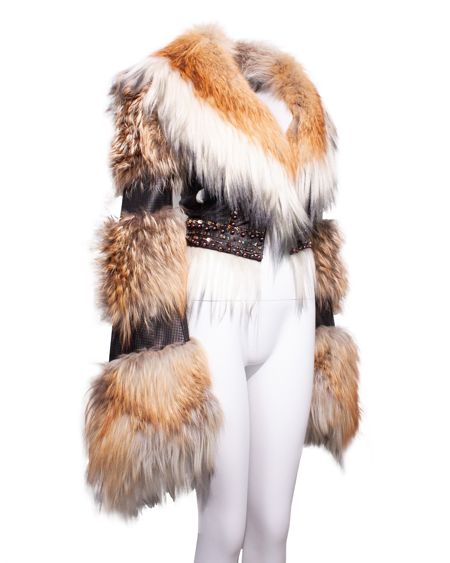 Vintage Fox Fur Crop Jacket