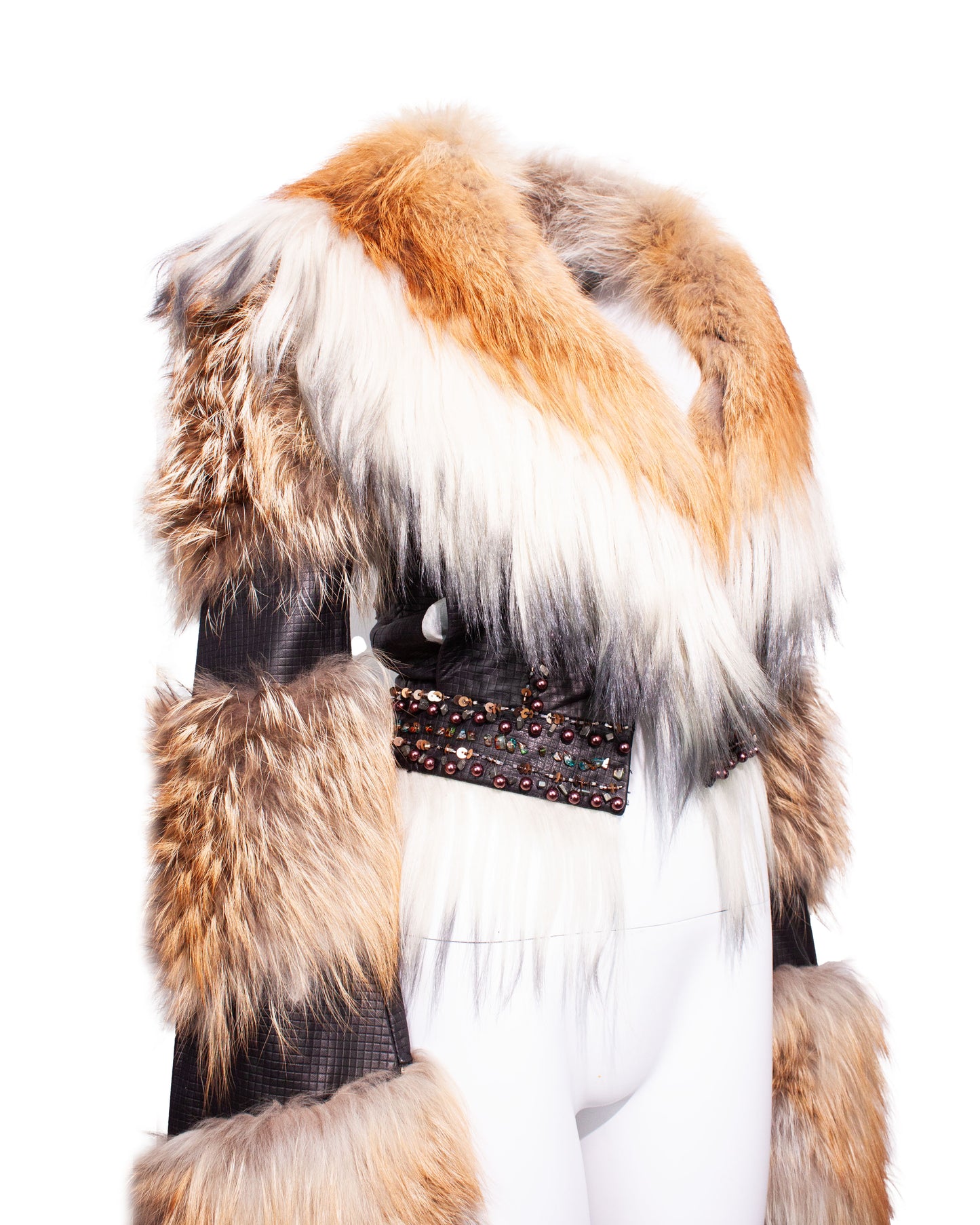 Vintage Fox Fur Crop Jacket